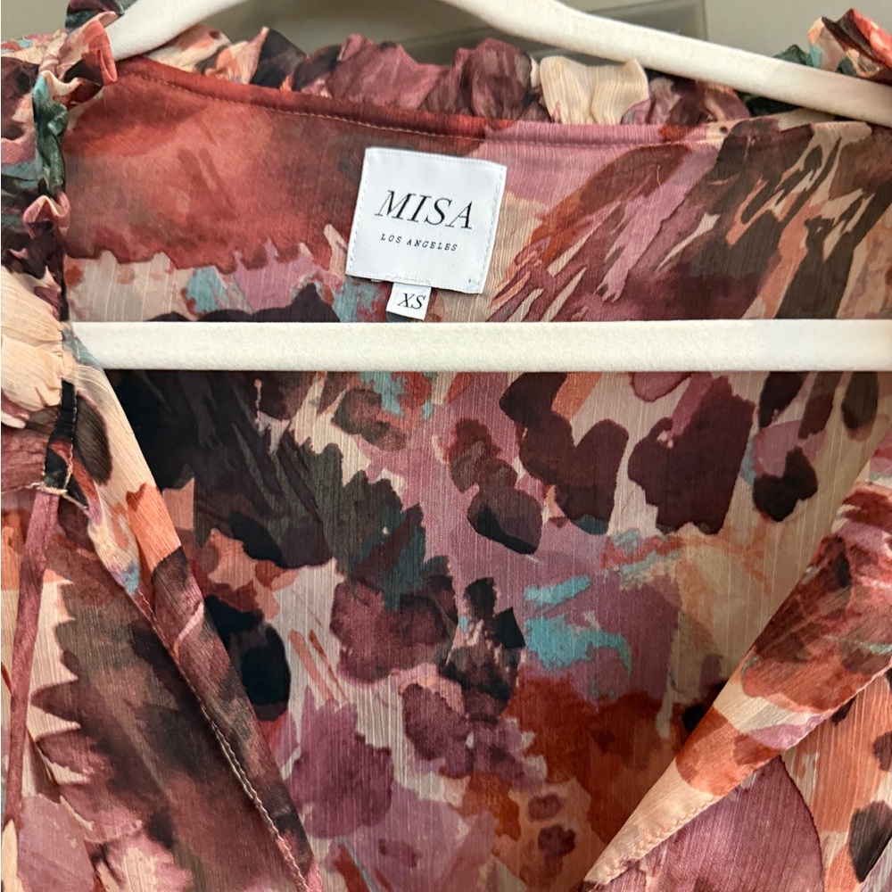Misa Los Angeles Multicolor Ruffle Tiered Mini Dress - Picture 2 of 3